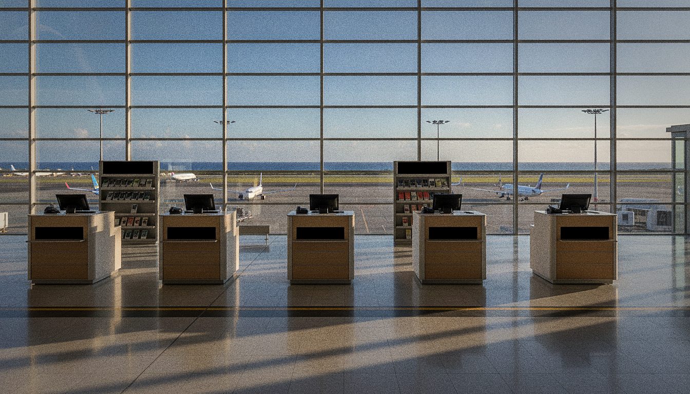 Comptoir de location de voiture Cargo Réunion à l'aéroport