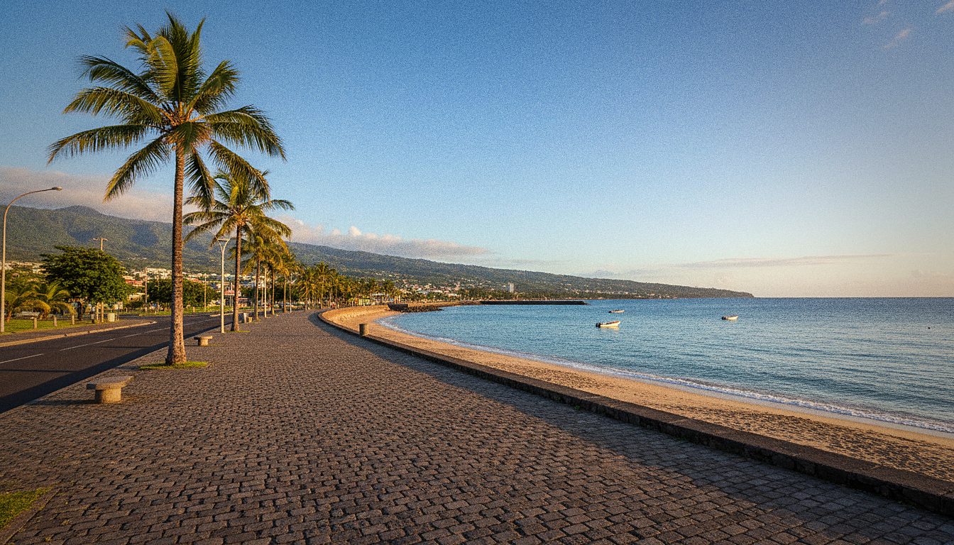 Front de mer de Saint-Pierre, La Réunion, point de départ pour explorer le sud de l'île en voiture